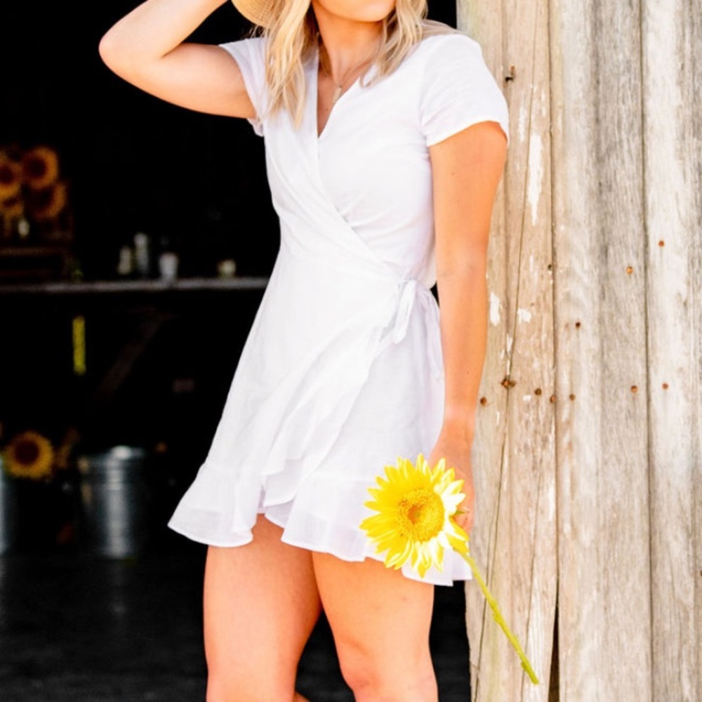 Abercrombie White Wrap Dress - WORN ONCE